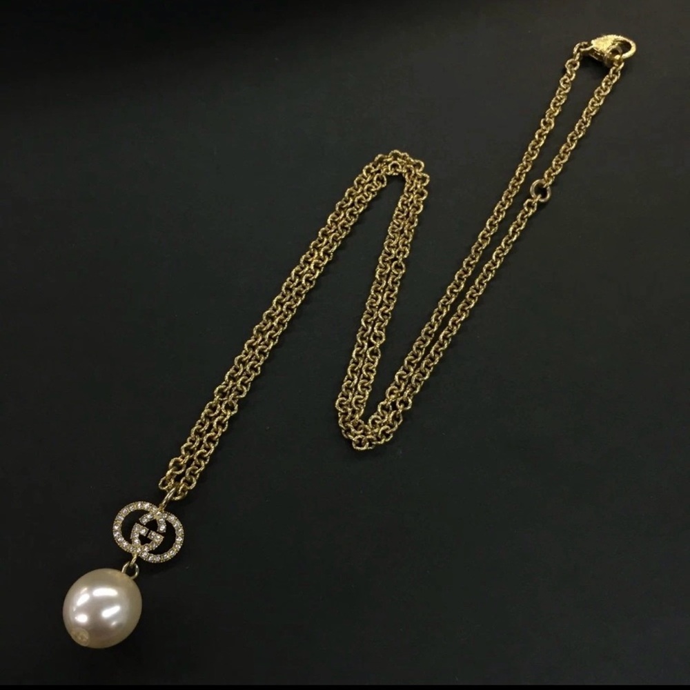 ❌SOLD❌ Gucci Interlocking G Pearl Necklace